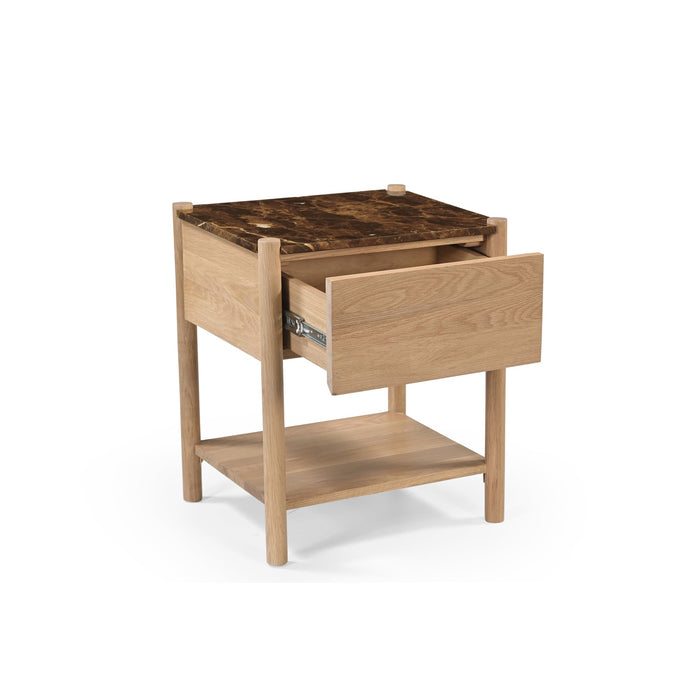 Elio Nightstand Dark Emperador Marble