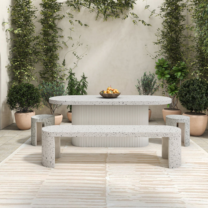 Lyon Outdoor Bench Light Grey