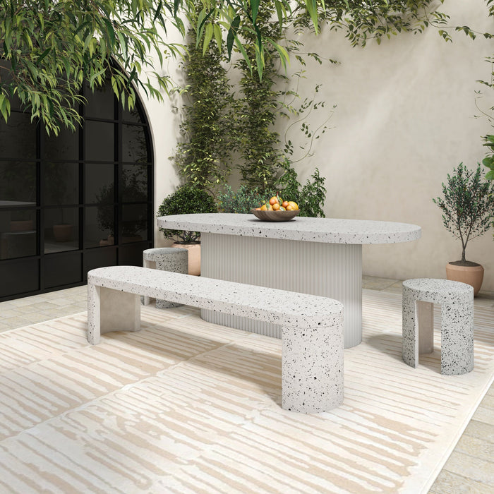 Lyon Outdoor Bench Light Grey