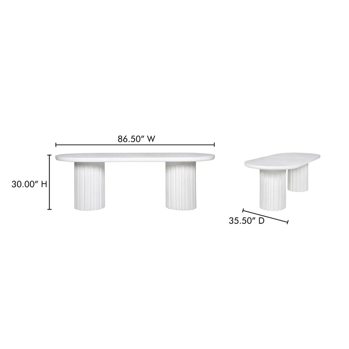 Eris Outdoor Dining Table White