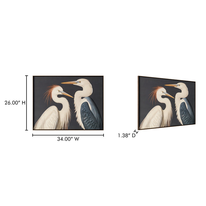 Two Cranes Framed Painting