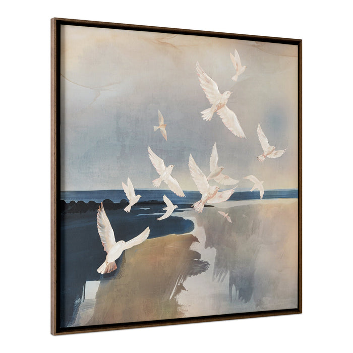 Flock Framed Painting