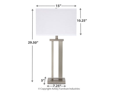 Aniela Table Lamp (Set of 2)  (Silver Finish)