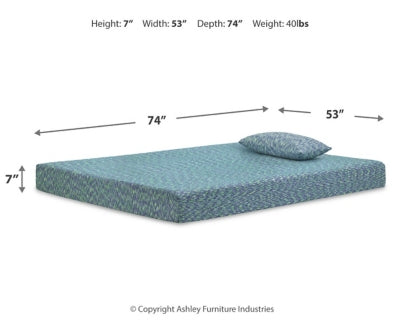 iKidz Blue Full Mattress and Pillow