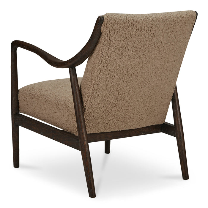 Yates Accent Chair Beige Faux Shearling