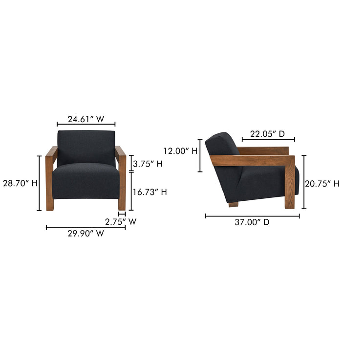Garnet Lounge Chair Wool Blend