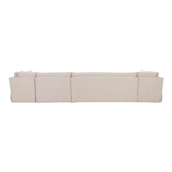 Fable Slipcover Dining Banquette U-Shape Beige