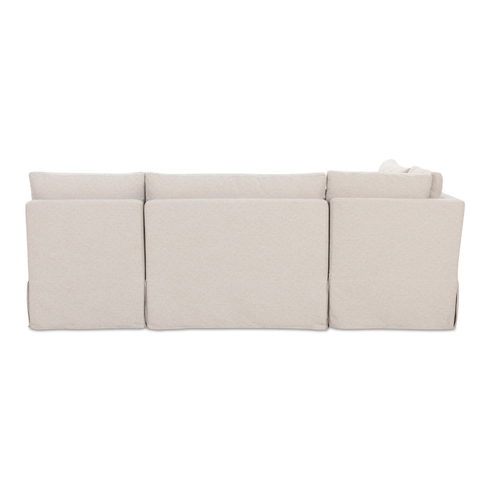 Fable Slipcover Dining Banquette L-Shape Beige