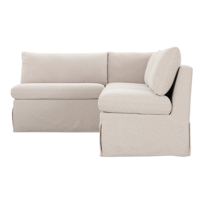 Fable Slipcover Dining Banquette L-Shape Beige