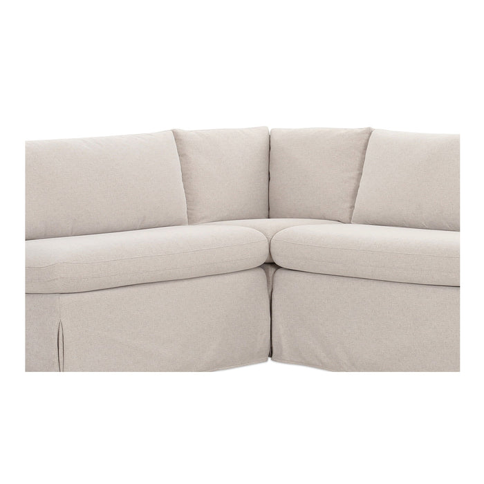 Fable Slipcover Dining Banquette L-Shape Beige