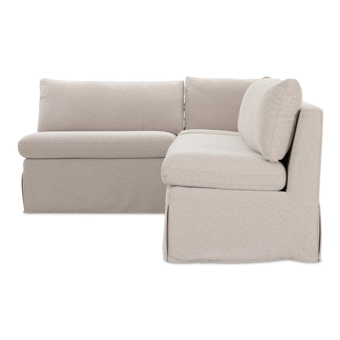 Fable Slipcover Dining Banquette L-Shape Beige