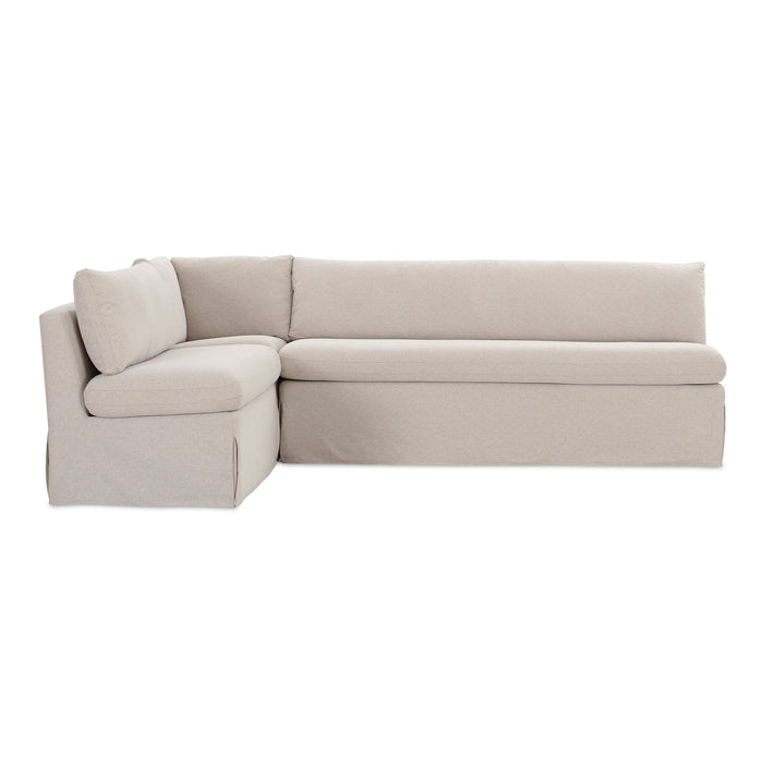 Fable Slipcover Dining Banquette L-Shape Beige