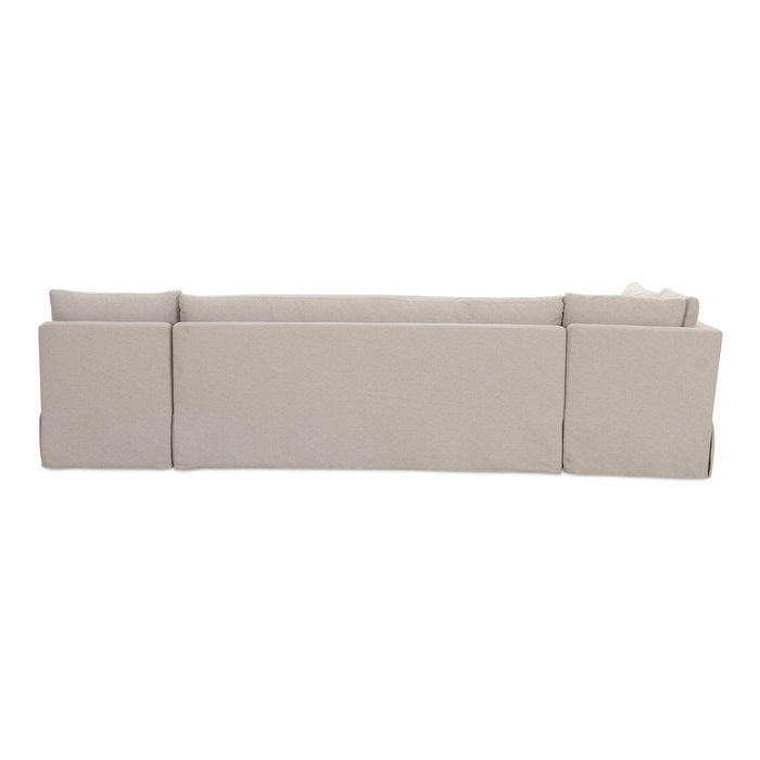 Fable Slipcover Dining Banquette L-Shape Beige