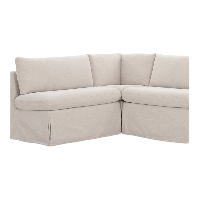 Fable Slipcover Dining Banquette L-Shape Beige