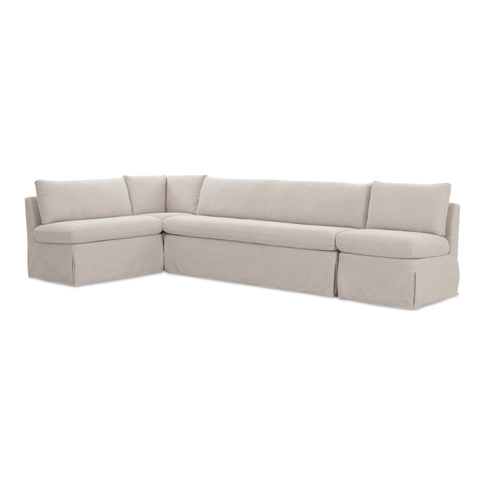 Fable Slipcover Dining Banquette L-Shape Beige