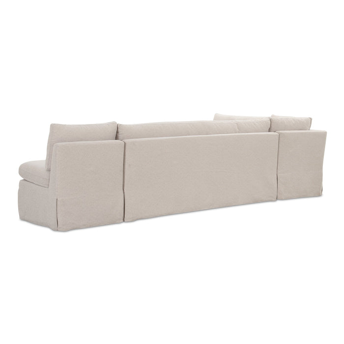Fable Slipcover Dining Banquette L-Shape Beige