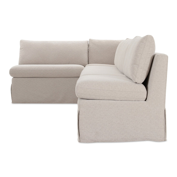 Fable Slipcover Dining Banquette L-Shape Beige