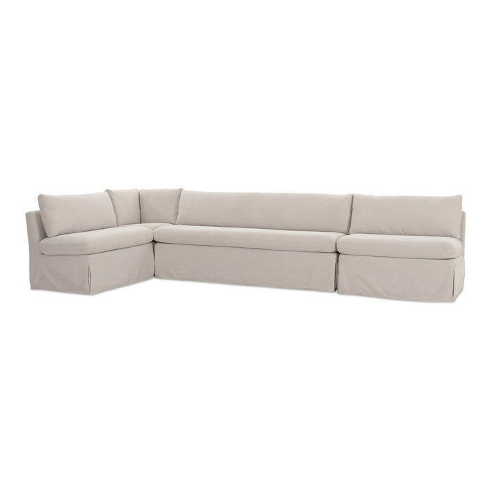 Fable Slipcover Dining Banquette L-Shape Beige