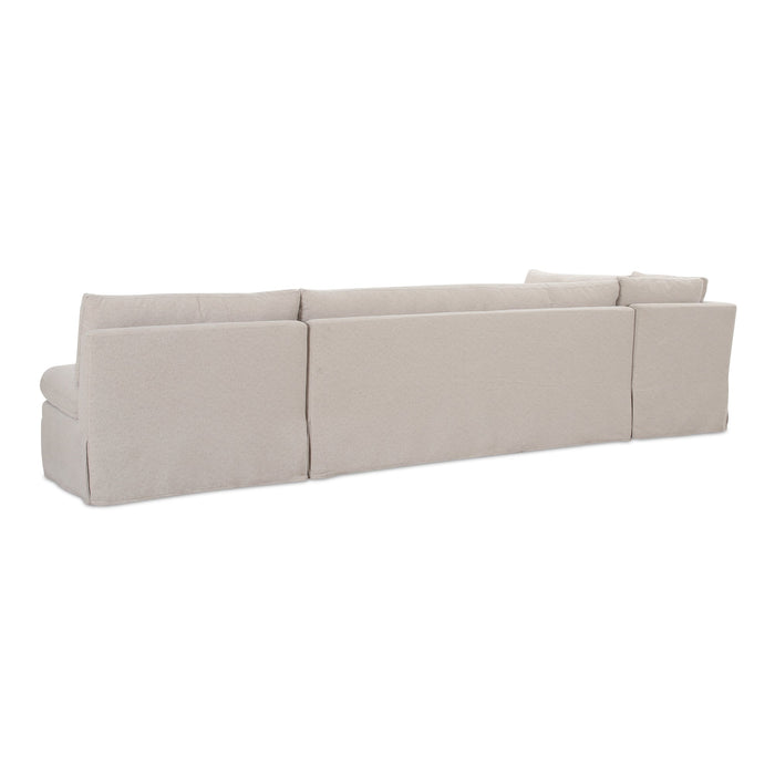 Fable Slipcover Dining Banquette L-Shape Beige