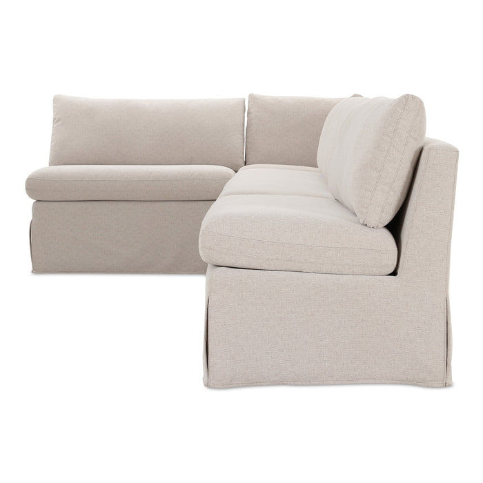 Fable Slipcover Dining Banquette L-Shape Beige