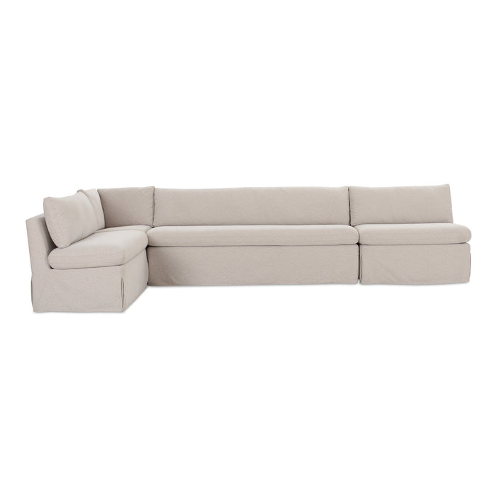 Fable Slipcover Dining Banquette L-Shape Beige