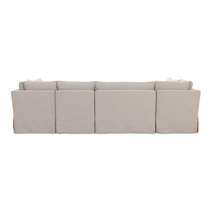 Fable Slipcover Dining Banquette U-Shape Beige
