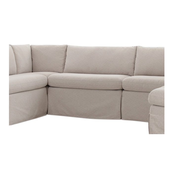 Fable Slipcover Dining Banquette U-Shape Beige