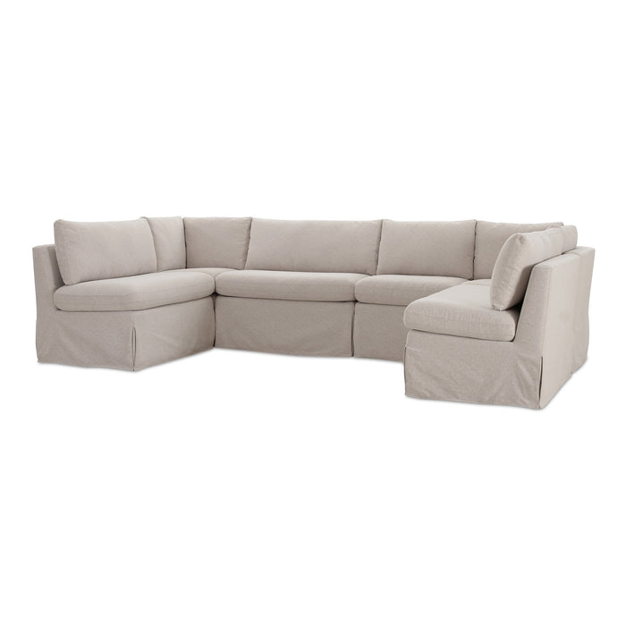 Fable Slipcover Dining Banquette U-Shape Beige