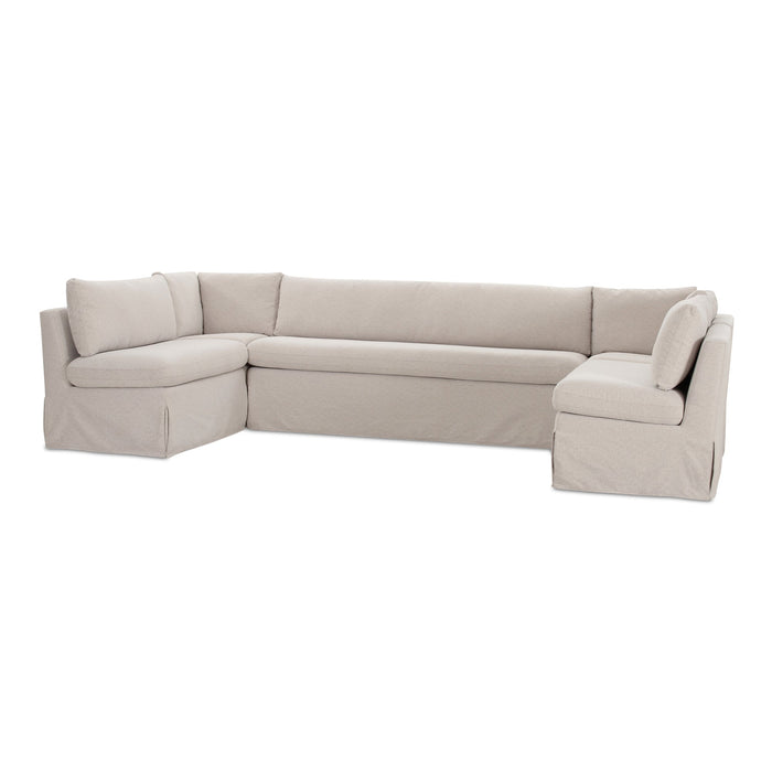 Fable Slipcover Dining Banquette U-Shape Beige