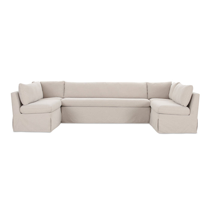 Fable Slipcover Dining Banquette U-Shape Beige