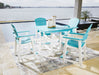 Eisely Outdoor Counter Height Dining Table & Counter Height Stool 5Pc Set - Furniture Depot