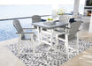 Transville Outdoor Counter Height Dining Table with 4 Barstools