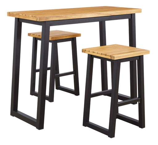 Town Wood Outdoor Counter Table Set (Set of 3) - Furniture Depot