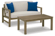 Fynnegan Outdoor Loveseat with Table (Set of 2) - Furniture Depot (7658864902392)