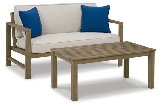 Fynnegan Outdoor Loveseat with Table (Set of 2) - Furniture Depot (7658864902392)