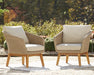 Crystal Cave Outdoor Lounge Chair with Cushion (Set of 2) - Furniture Depot (7663001403640)