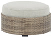 Calworth Outdoor Ottoman with Cushion - Furniture Depot