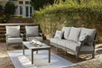 Visola Outdoor Sofa, 2 Lounge Chairs and Coffee Table