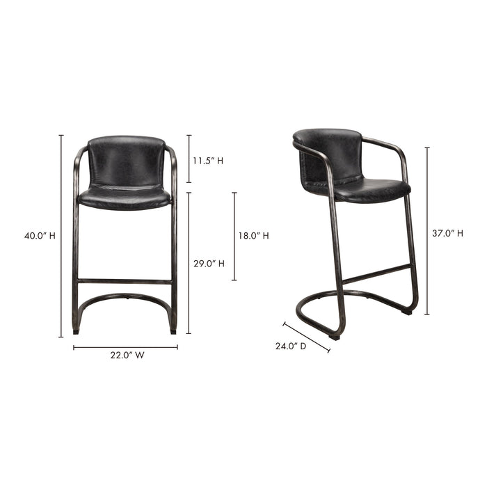 Freeman Barstool Leather - Set Of Two