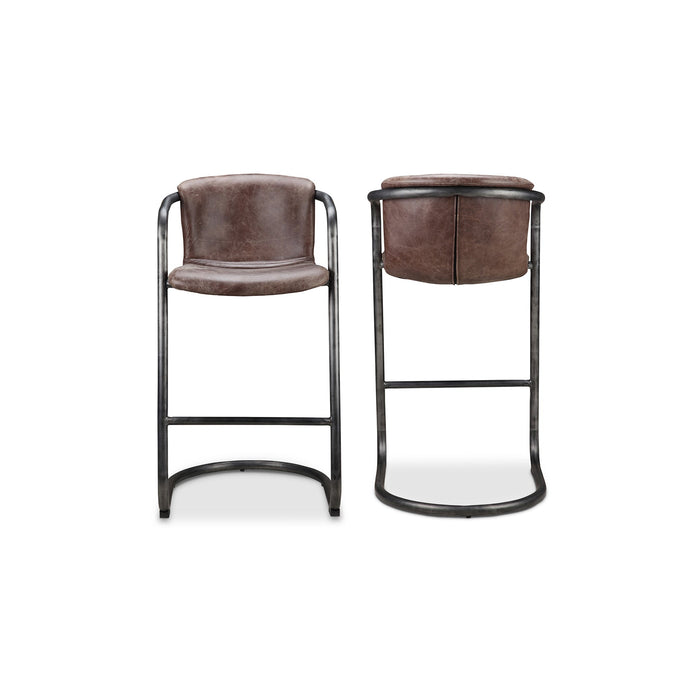 Freeman Barstool Leather - Set Of Two