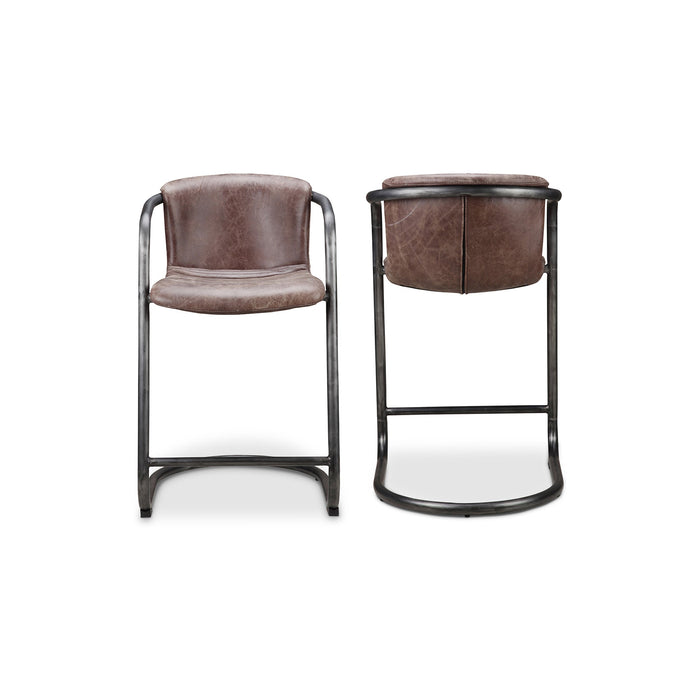 Freeman Counter Stool Leather - Set Of Two