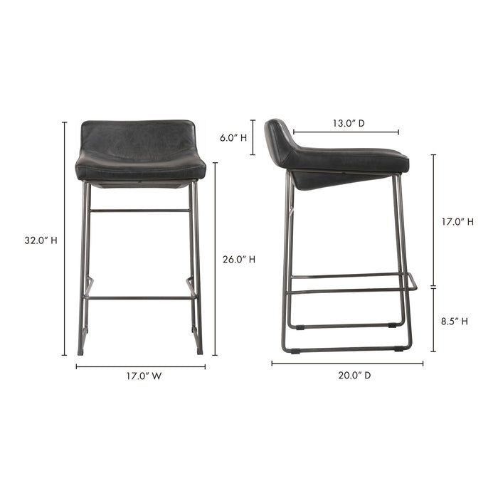 Starlet Counter Stool Leather - Set Of Two