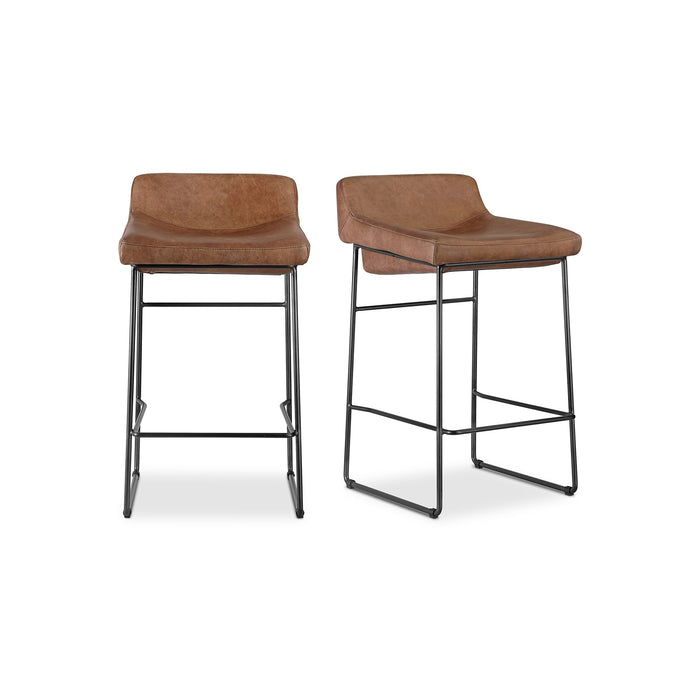 Starlet Counter Stool Leather - Set Of Two