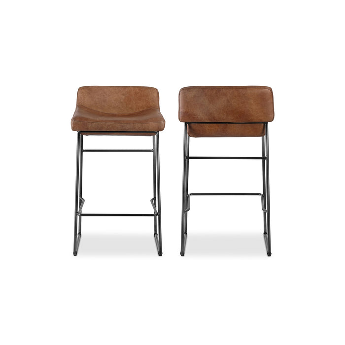Starlet Counter Stool Leather - Set Of Two