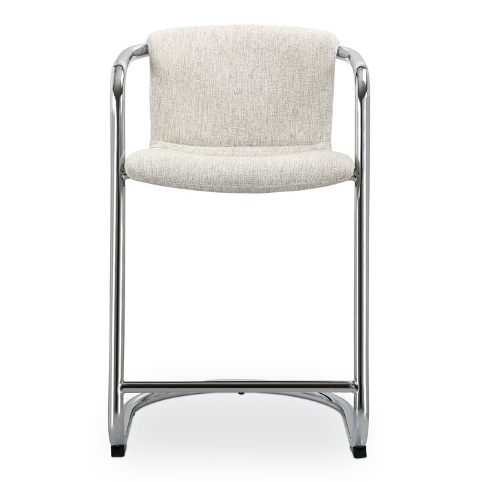 Freeman Chrome Frame Counter Stool Blended Cream - Set Of Two