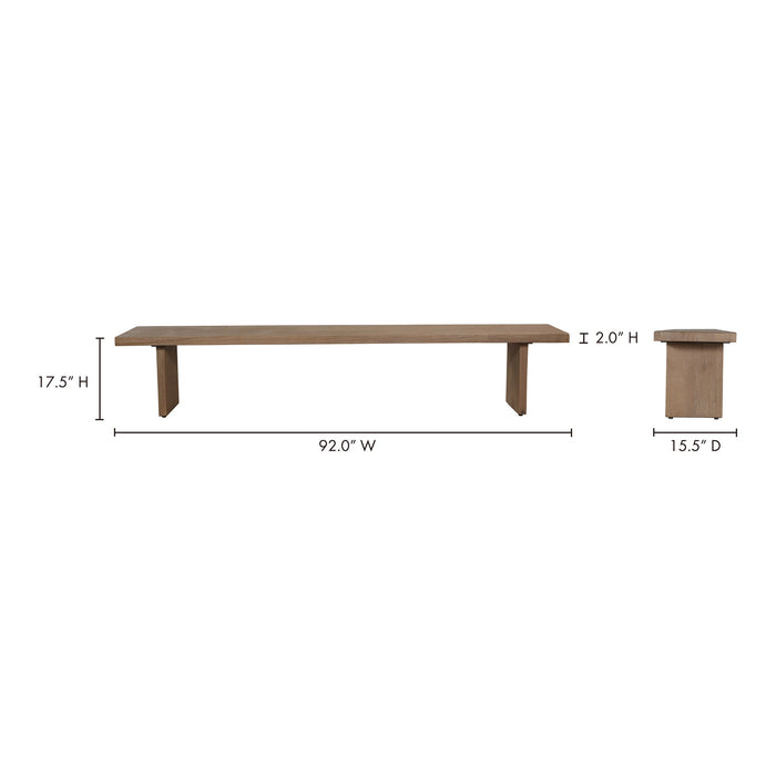 Koshi Bench Sandblasted Amber Oak