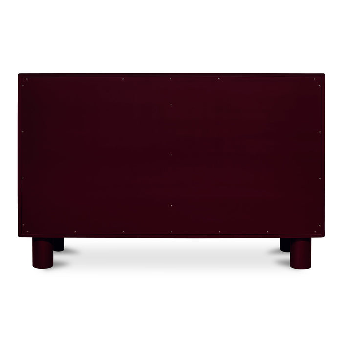 Jolene 6 Drawer Dresser Deep Red