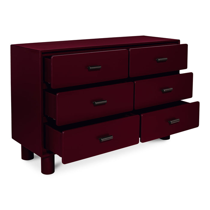 Jolene 6 Drawer Dresser Deep Red