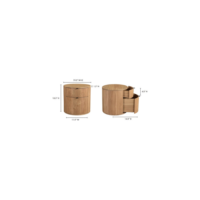 Theo Two Drawer Nightstand