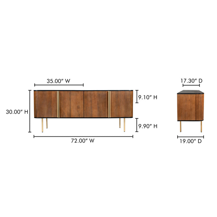 Dionne 4 Door Sideboard Brass